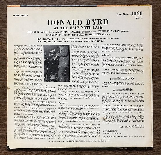 Donald Byrd/At The Half Note Cafe (Volume 1)/Blue Note BLP 4060